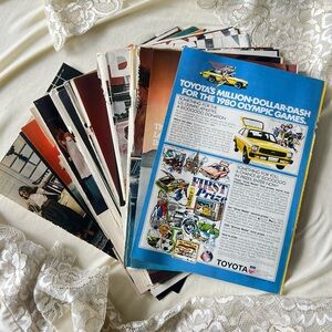 Lot of Vintage 1970s Car Ads – Toyota, Cadillac, Oldsmobile, Ford, & More
